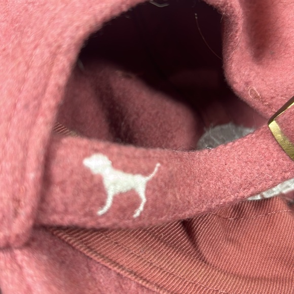 PINK Victoria Secret Wool Blend Mauve Soft Pink Ball Cap Cinch Back PINK Logo - Picture 5 of 12